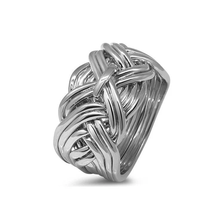 Infinity symbol puzzle rings for a symbolic touchMens Platinum 11WD-M