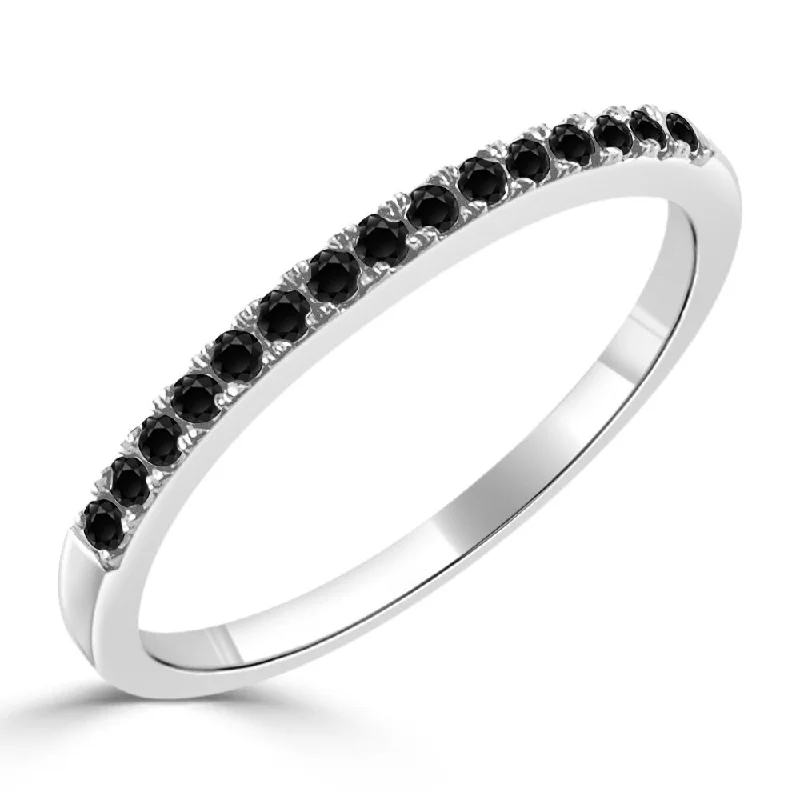 Pear - Shaped Women's Diamond Rings in Yellow Gold with a Single - Diamond Pendant LookAuriya 10k Gold 1/5ctw Ultra-thin Stackable Black Diamond Wedding Band Pear - Shaped Women's Diamond Rings in Yellow Gold with a Single - Diamond Pendant LookAuriya 10k Gold 1/5ctw Ultra-thin Stackable Black Diamond Wedding Band