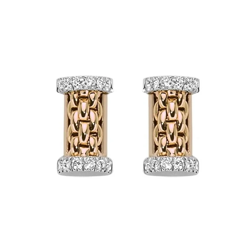 Fope Essentials 18ct Rose Gold Diamond Stud Earrings