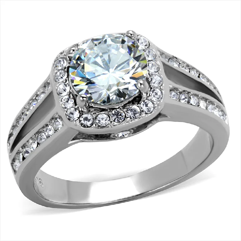 10K gold anniversary rings with a floral engraved bandCJE2043 Brilliant Round Halo CZ Ring 10K gold anniversary rings with a floral engraved bandCJE2043 Brilliant Round Halo CZ Ring