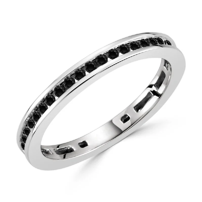 Princess - Cut Women's Diamond Rings in White Gold with a High - Clarity Diamond for a Modern LookAuriya Petite Stackable Channel-Set Black Diamond Wedding Band 3/8ct TDW 10K Gold Princess - Cut Women's Diamond Rings in White Gold with a High - Clarity Diamond for a Modern LookAuriya Petite Stackable Channel-Set Black Diamond Wedding Band 3/8ct TDW 10K Gold