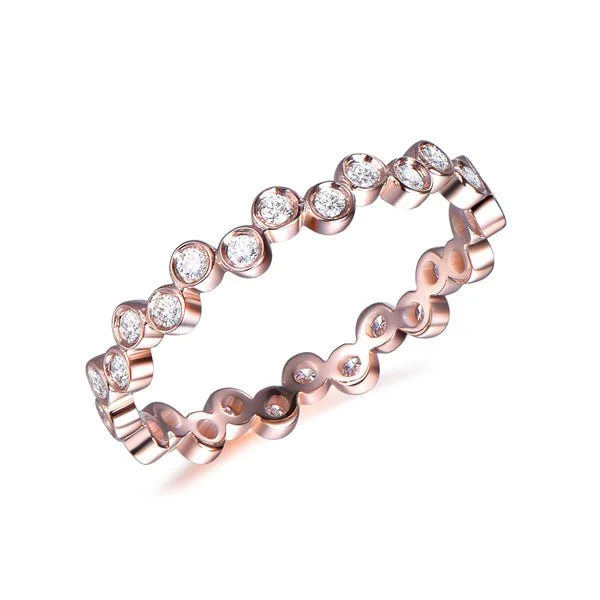 Sapphire and diamond anniversary rings for a regal touchDiamond Bubble Ring Eternity Wedding Band 14K Rose Gold Sapphire and diamond anniversary rings for a regal touchDiamond Bubble Ring Eternity Wedding Band 14K Rose Gold
