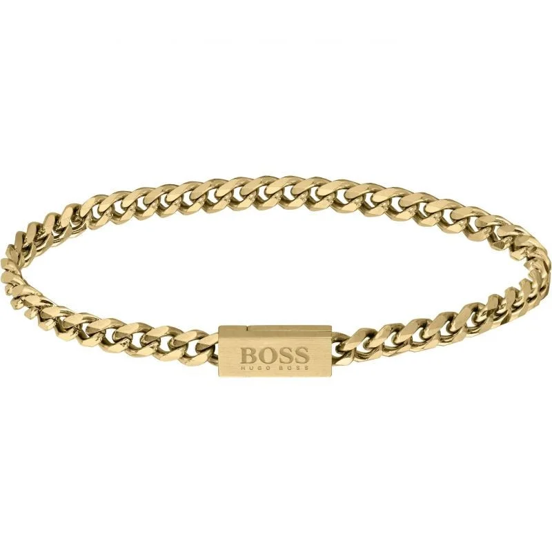 Boss Jewellery Gold Tone Chain Bracelet