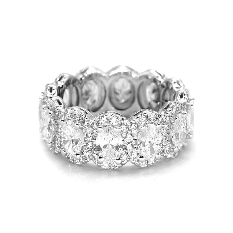 Women's Solitaire Diamond Rings with Round - Cut Diamonds and Platinum Settings for an Elegant Engagement4.5 ctw. Oval and Round Diamond Eternity Band, Oval Diamond Halo Accent Eternity Ring Women's Solitaire Diamond Rings with Round - Cut Diamonds and Platinum Settings for an Elegant Engagement4.5 ctw. Oval and Round Diamond Eternity Band, Oval Diamond Halo Accent Eternity Ring