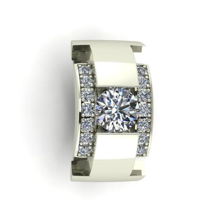 Men's classic silver wedding rings with simple bandsMWBM0107 - MOISSANITE MENS BAND Men's classic silver wedding rings with simple bandsMWBM0107 - MOISSANITE MENS BAND