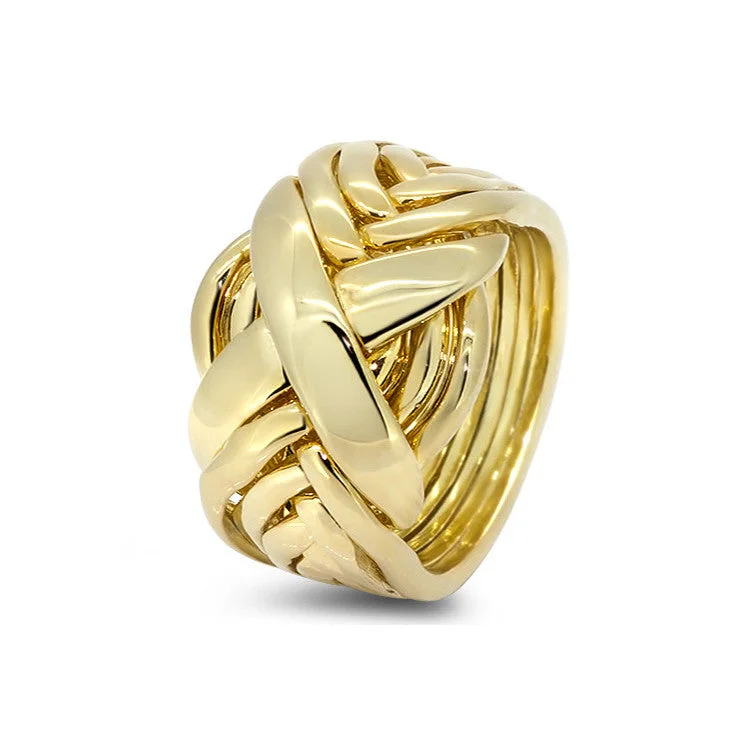 Puzzle rings with a ladybug design for good luck and happinessMens Gold 8RX-M