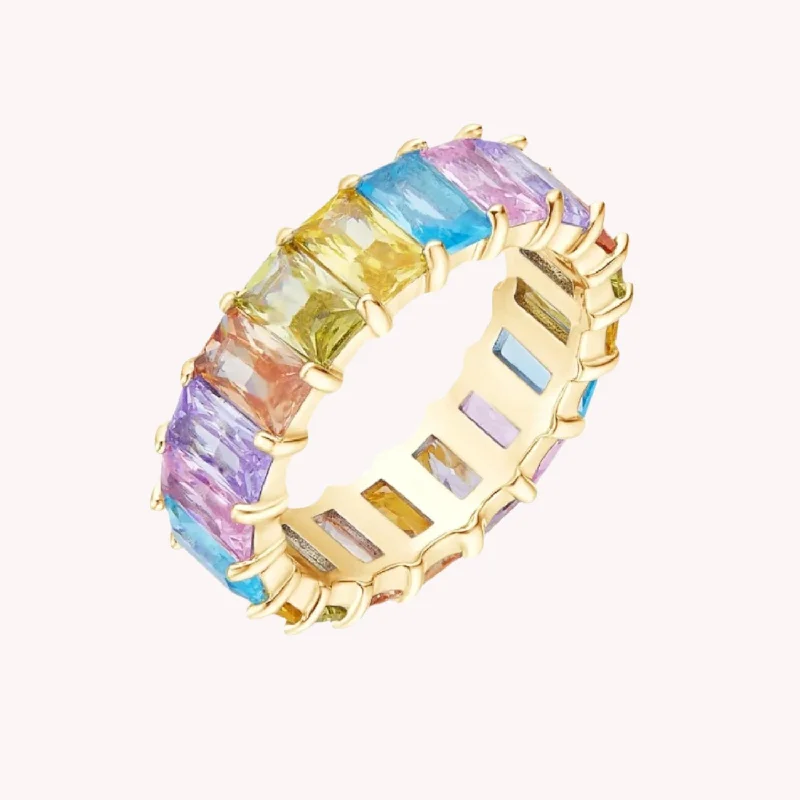 Pinky Rings with a LED - Embedded Feature for a High - Tech GlowEternity Eye Catching Pastel Rainbow Ring Pinky Rings with a LED - Embedded Feature for a High - Tech GlowEternity Eye Catching Pastel Rainbow Ring
