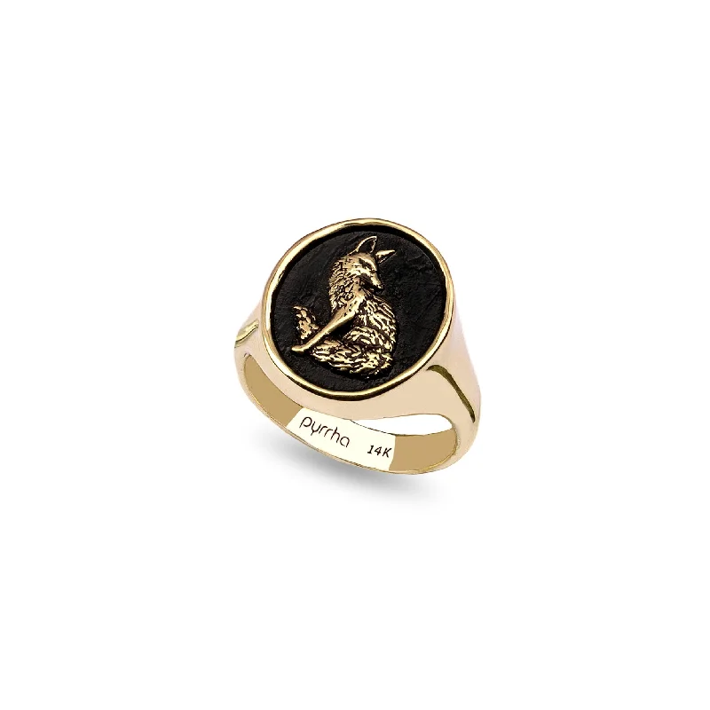 Women's Rings with Birthstones for a Personalized TouchTrust in Yourself 14K Gold Signet Ring Women's Rings with Birthstones for a Personalized TouchTrust in Yourself 14K Gold Signet Ring