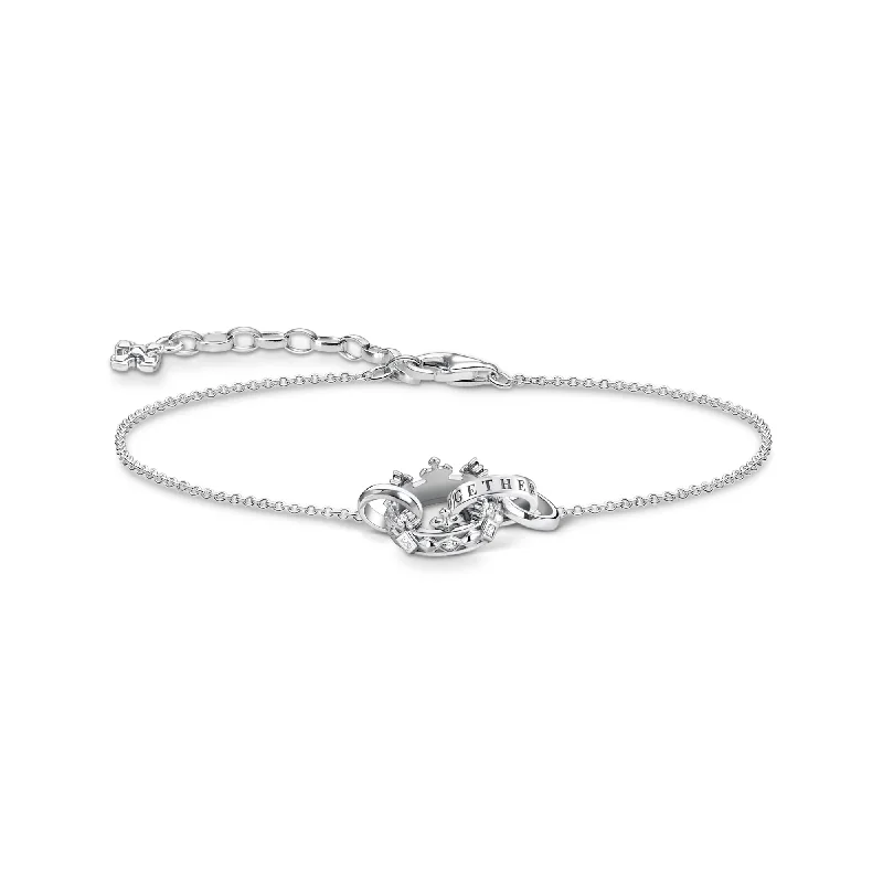 Thomas Sabo Crown Sterling Silver Forever Together Bracelet