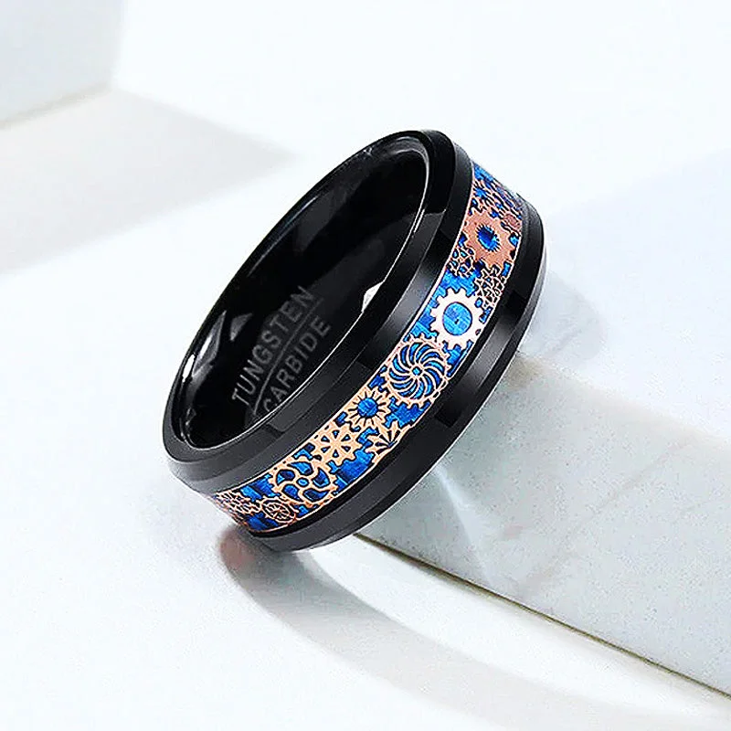 Men's hematite - ring for a metallic gray lusterGear