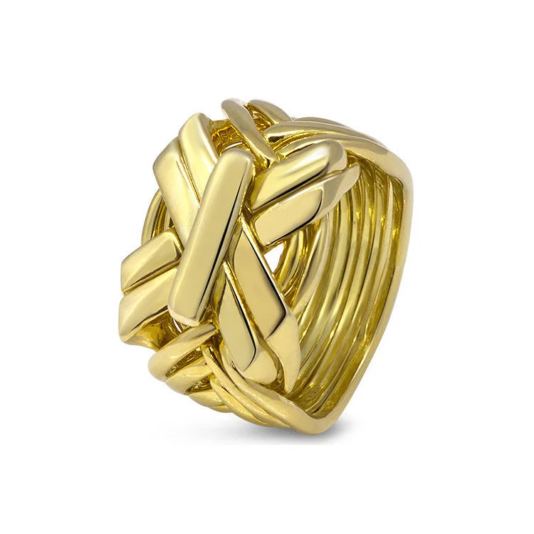 Hand - crafted puzzle rings made by local artisansMens Gold 9SB1-M