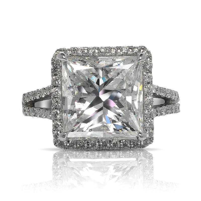 Art Deco - Inspired Women's Diamond Rings with Geometric Designs and Baguette - Cut DiamondsADA 6 Carat Princess Cut E Color SI1 Clarity Diamond Engagement Ring 18K White Gold Certified 5 ct E SI1 BY MIKE NEKTA Art Deco - Inspired Women's Diamond Rings with Geometric Designs and Baguette - Cut DiamondsADA 6 Carat Princess Cut E Color SI1 Clarity Diamond Engagement Ring 18K White Gold Certified 5 ct E SI1 BY MIKE NEKTA