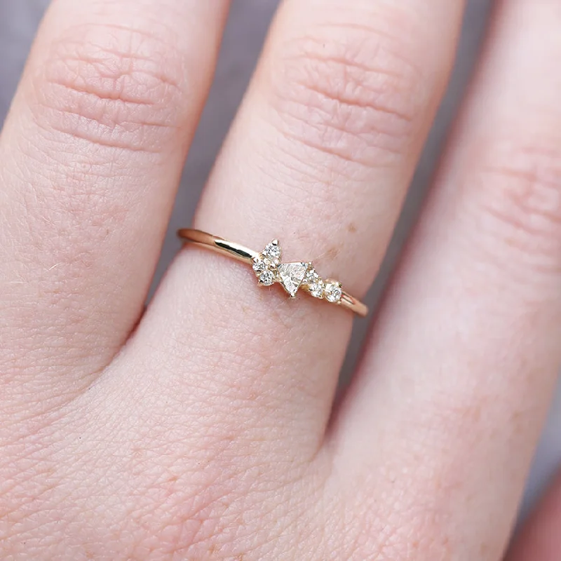 Cushion - Cut Women's Diamond Rings in Platinum with a Soft and Romantic AppearanceElena Ring II | white diamonds Cushion - Cut Women's Diamond Rings in Platinum with a Soft and Romantic AppearanceElena Ring II | white diamonds