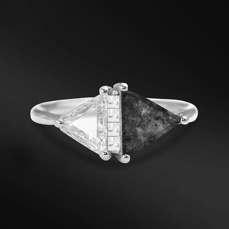 Silicone Women's Rings for a Comfortable and Durable OptionCelestial Duality Engagement Ring with Lunar Meteorite & Moissanite Triangle - Triangle Dual-Stone - D-Color, VVS1 Clarity Silicone Women's Rings for a Comfortable and Durable OptionCelestial Duality Engagement Ring with Lunar Meteorite & Moissanite Triangle - Triangle Dual-Stone - D-Color, VVS1 Clarity