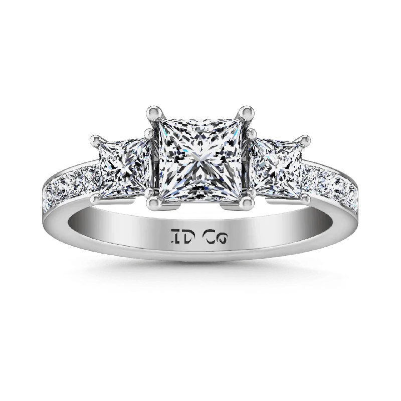 Women's Infinity Symbol Rings in Rose Gold for a Romantic TouchThree Stone Princess Cut Diamond Engagement Ring Rebecca 14K White Gold Women's Infinity Symbol Rings in Rose Gold for a Romantic TouchThree Stone Princess Cut Diamond Engagement Ring Rebecca 14K White Gold