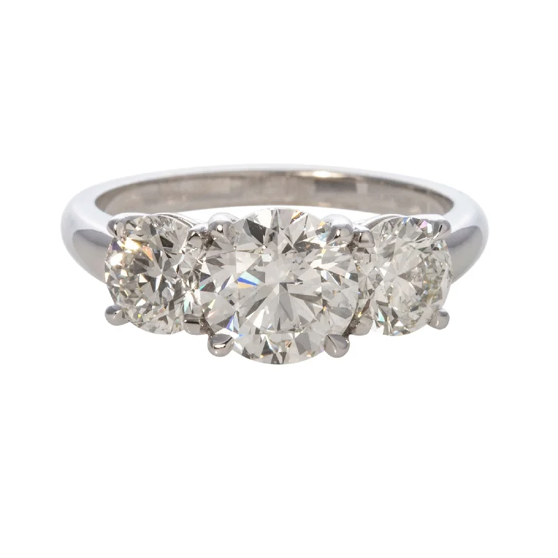 Signature - Design Women's Diamond Rings with a Brand - Specific Pattern and High - Quality Diamonds2.90ctw Round Brilliant Diamond Three-Stone Engagement Ring Signature - Design Women's Diamond Rings with a Brand - Specific Pattern and High - Quality Diamonds2.90ctw Round Brilliant Diamond Three-Stone Engagement Ring