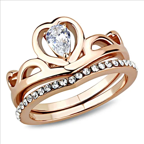 Men's tungsten anniversary rings for durabilityCJE3518 Wholesale Women's Stainless Steel IP Rose Gold AAA Grade CZ Clear Stackable Ring Men's tungsten anniversary rings for durabilityCJE3518 Wholesale Women's Stainless Steel IP Rose Gold AAA Grade CZ Clear Stackable Ring