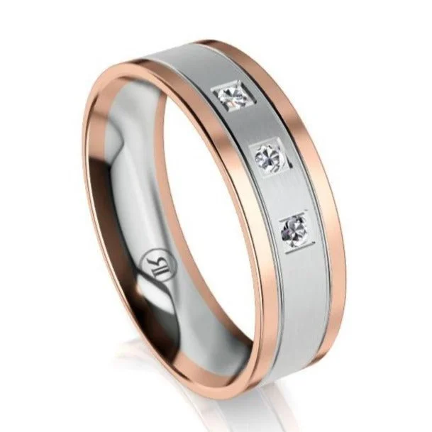 Marquise - Cut Women's Diamond Rings in Palladium for a Unique and Elongated ShapeThe Griffin Two Tone White Gold Centered Diamond Mens Wedding Ring Marquise - Cut Women's Diamond Rings in Palladium for a Unique and Elongated ShapeThe Griffin Two Tone White Gold Centered Diamond Mens Wedding Ring