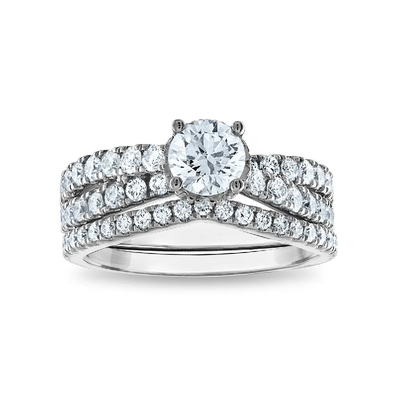 Men's Alexandrite Engagement Rings in Platinum with a Hidden Halo of Diamonds1-3/4 CTW Lab Grown Diamond Bridal Set in 14KT White Gold Men's Alexandrite Engagement Rings in Platinum with a Hidden Halo of Diamonds1-3/4 CTW Lab Grown Diamond Bridal Set in 14KT White Gold