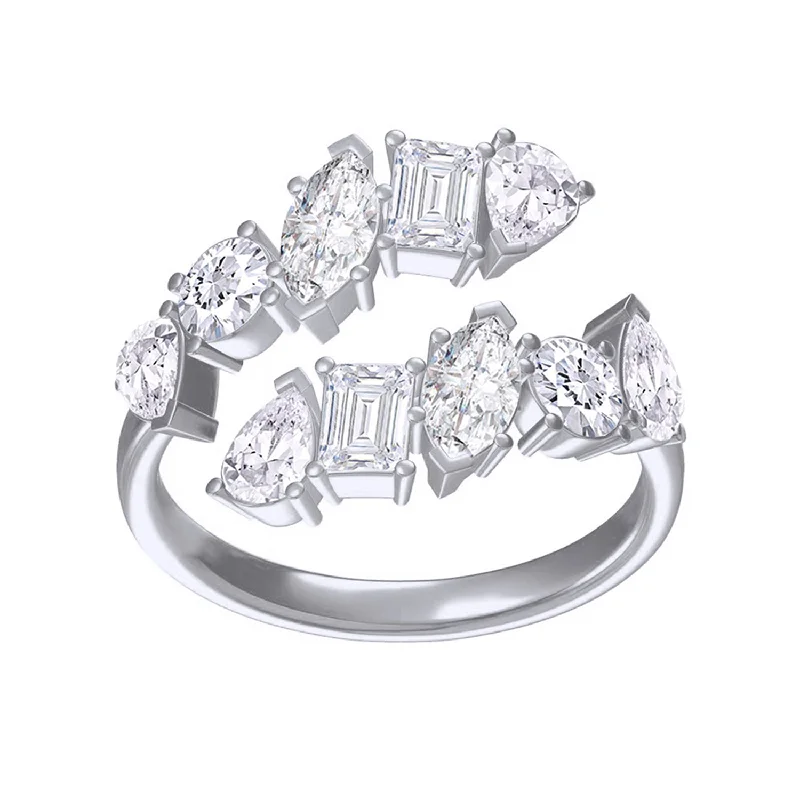 Pinky Rings with a Laser - Etched Family CrestMulti-Shape Twist Ring for Women. 2.50 Carat Lab Created Moissanite Bypass Wedding Band Ring In 14K Gold Over Sterling Silver Jewelry Gifts For Her (2.50 Cttw) Pinky Rings with a Laser - Etched Family CrestMulti-Shape Twist Ring for Women. 2.50 Carat Lab Created Moissanite Bypass Wedding Band Ring In 14K Gold Over Sterling Silver Jewelry Gifts For Her (2.50 Cttw)