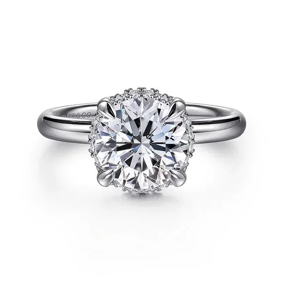 Men's Ruby Engagement Rings in Rose Gold with a Solitaire Design for a Romantic GestureSymphony - 14K White Gold Round Hidden Halo Diamond Engagement Ring (Setting Only) Men's Ruby Engagement Rings in Rose Gold with a Solitaire Design for a Romantic GestureSymphony - 14K White Gold Round Hidden Halo Diamond Engagement Ring (Setting Only)