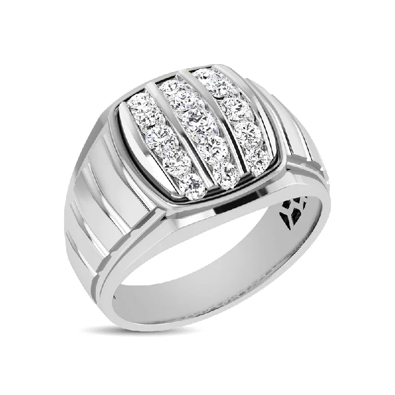 Women's Diamond Rings with Sapphire Accents in Blue for a Colorful and Sophisticated Touch10K White Gold 1 Ct.Tw. Diamond Verticle Stripe Mens Fahion Ring Women's Diamond Rings with Sapphire Accents in Blue for a Colorful and Sophisticated Touch10K White Gold 1 Ct.Tw. Diamond Verticle Stripe Mens Fahion Ring