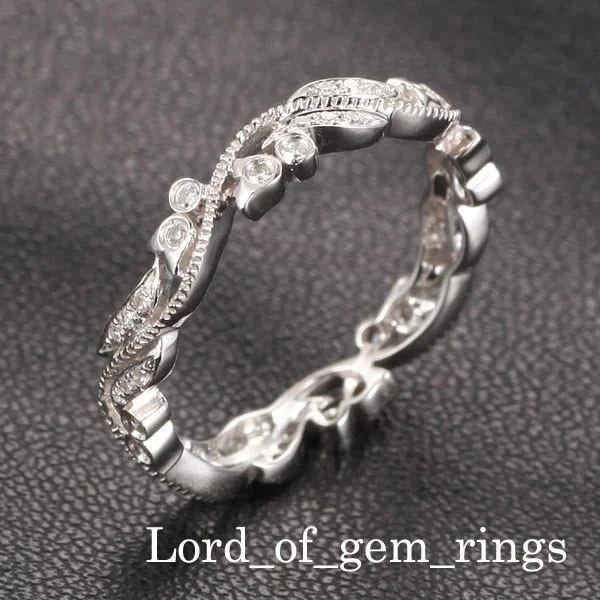 Vintage - inspired anniversary rings with milgrain edgesArt Deco Vintage Diamond Eternity Vine Ring Vintage - inspired anniversary rings with milgrain edgesArt Deco Vintage Diamond Eternity Vine Ring