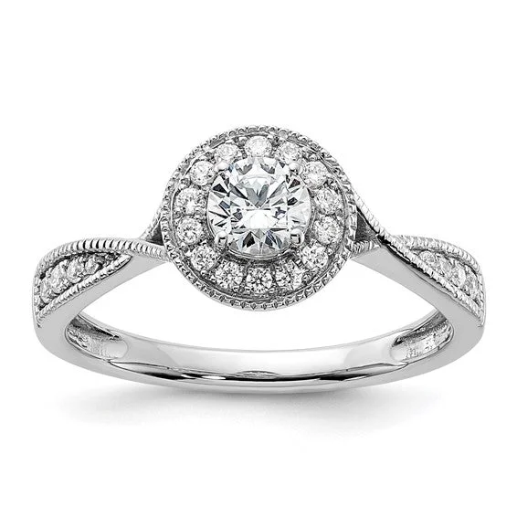 Channel - Set Women's Diamond Rings with Diamonds Securely Held in a Metal Groove for Durability10k White Gold Lab Grown Diamond SI1/SI2, G H I, Halo Twist Engagement Ring Channel - Set Women's Diamond Rings with Diamonds Securely Held in a Metal Groove for Durability10k White Gold Lab Grown Diamond SI1/SI2, G H I, Halo Twist Engagement Ring