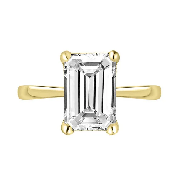 Adjustable Women's Diamond Rings with a Flexible Band for a Comfortable and Custom Fit18ct Yellow Gold Solitaire Emerald Cut Lab Grown Diamond Ring 1.00Ct Adjustable Women's Diamond Rings with a Flexible Band for a Comfortable and Custom Fit18ct Yellow Gold Solitaire Emerald Cut Lab Grown Diamond Ring 1.00Ct