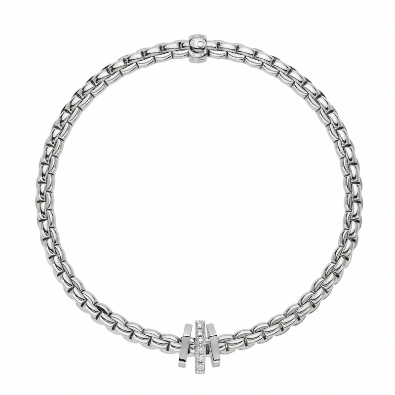 Fope Eka 18ct White Gold 0.15ct Diamond Bracelet