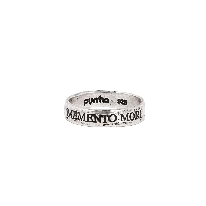 Stackable Gemstone Rings for Women in Amethyst, Sapphire, and EmeraldRemember You Will Die Latin Motto Band Ring Stackable Gemstone Rings for Women in Amethyst, Sapphire, and EmeraldRemember You Will Die Latin Motto Band Ring