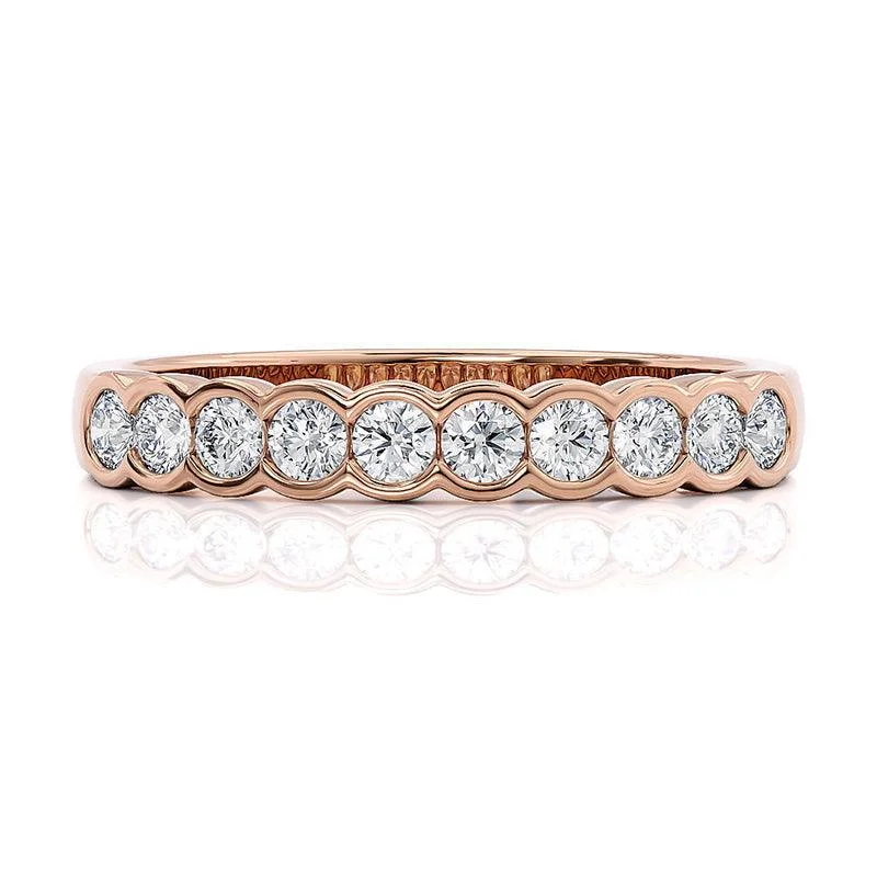Oval - cut diamond anniversary rings for a unique shapeLeah - Rose Gold Diamond Wedding & Anniversary Ring 0.50ct Oval - cut diamond anniversary rings for a unique shapeLeah - Rose Gold Diamond Wedding & Anniversary Ring 0.50ct
