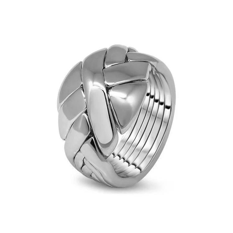 Puzzle rings with a frog pattern for good luck and new beginningsUnisex Platinum 6DO-U Puzzle rings with a frog pattern for good luck and new beginningsUnisex Platinum 6DO-U