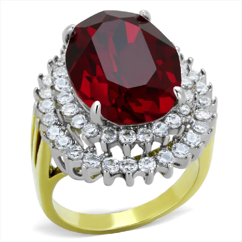 Anniversary rings with a diamond - and - turquoise combinationCJE1893 Siam Red Crystal Gold Plated Ring Anniversary rings with a diamond - and - turquoise combinationCJE1893 Siam Red Crystal Gold Plated Ring