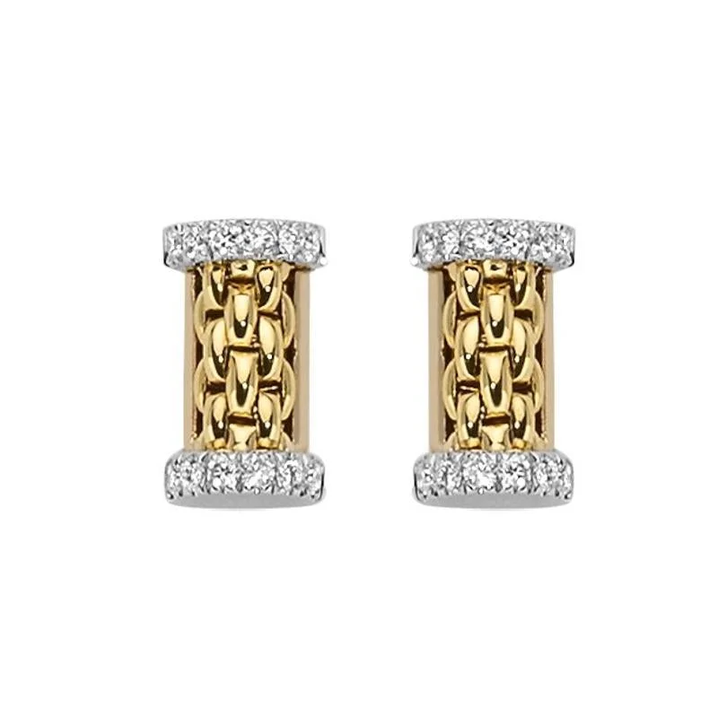 Fope Essentials 18ct Yellow Gold Diamond Stud Earrings
