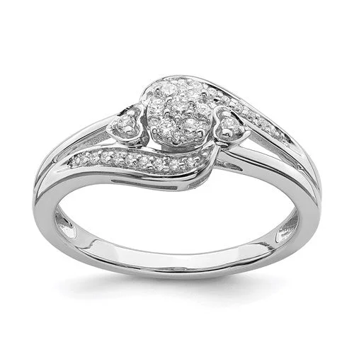 Heart - Shaped Women's Diamond Rings in Rose Gold for a Romantic and Symbolic Gift10k White Gold Diamond Cluster Heart Accent Engagement Ring Heart - Shaped Women's Diamond Rings in Rose Gold for a Romantic and Symbolic Gift10k White Gold Diamond Cluster Heart Accent Engagement Ring