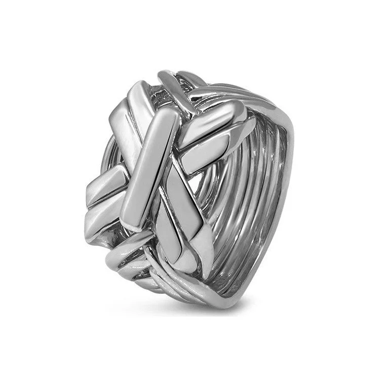 Puzzle rings with a musical note pattern for musiciansMens Platinum 9SB1-M