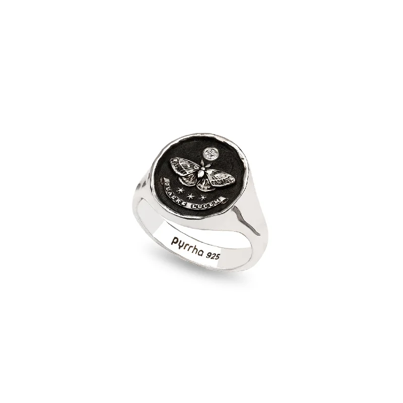 Women's Rings with Birthstones for a Personalized TouchSeek the Light Diamond Set Signet Ring Women's Rings with Birthstones for a Personalized TouchSeek the Light Diamond Set Signet Ring