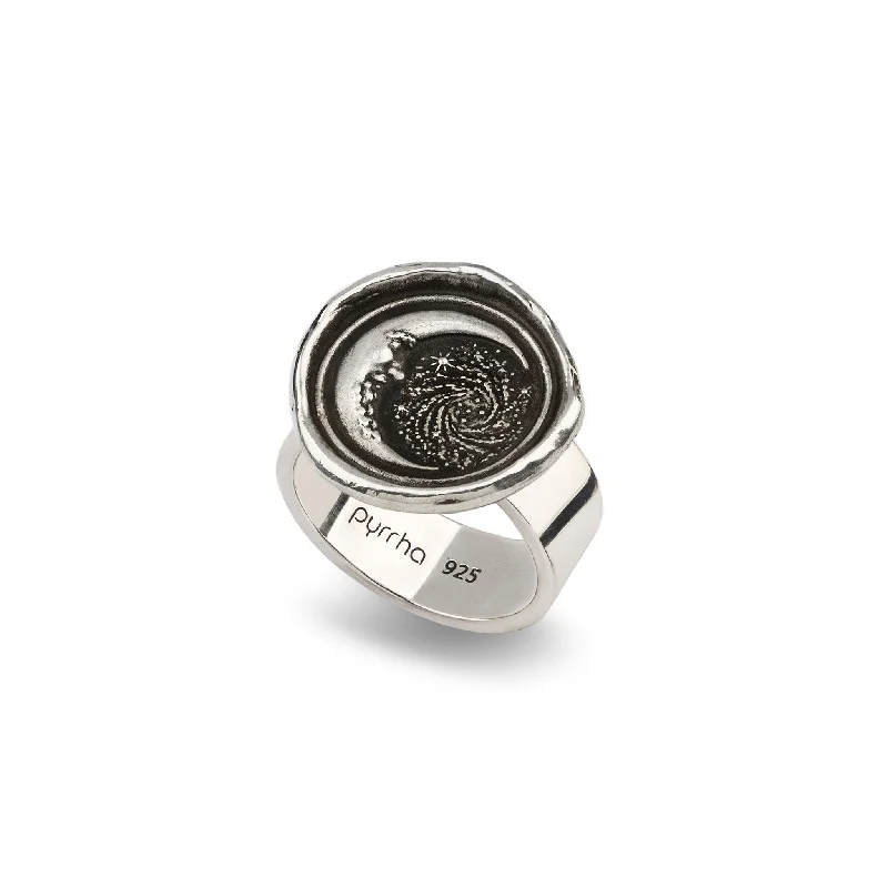 Gothic - Style Women's Rings with Black Onyx and Silver SkullsTrust the Universe Talisman Ring Gothic - Style Women's Rings with Black Onyx and Silver SkullsTrust the Universe Talisman Ring