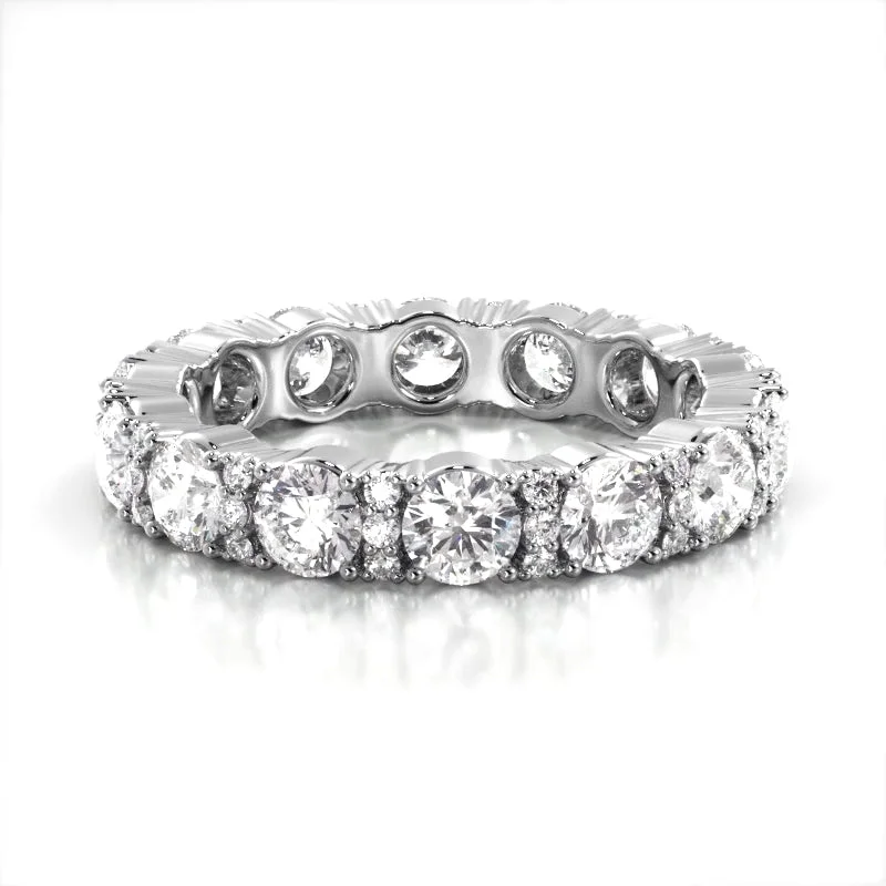 Women's Diamond Rings with Sapphire Accents in Blue for a Colorful and Sophisticated Touch2.12 ct Round Diamond Eternity Wedding Band Women's Diamond Rings with Sapphire Accents in Blue for a Colorful and Sophisticated Touch2.12 ct Round Diamond Eternity Wedding Band