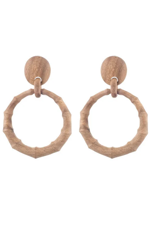 Floral - themed drop earrings for a feminine and romantic feelAcacia Wood Bamboo Drop Earrings Floral - themed drop earrings for a feminine and romantic feelAcacia Wood Bamboo Drop Earrings