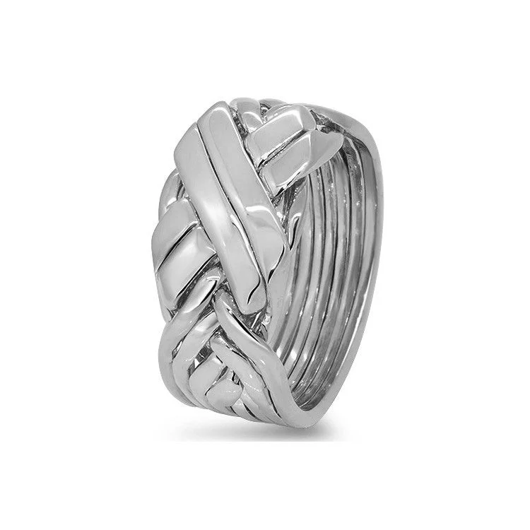 Puzzle rings made from recycled metals for eco - friendly choicesMens Platinum 8BFX-M