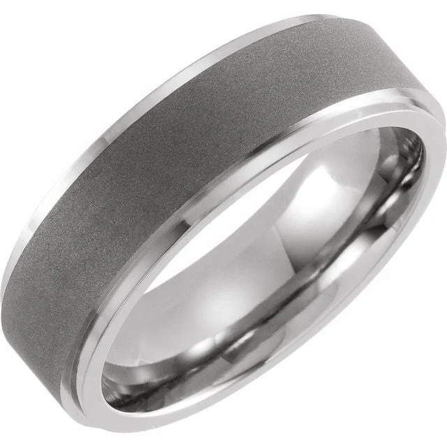 Men's amethyst - filled rings for a purple eleganceTitanium 7 mm Ridged Oxidized and Polished Band Men's amethyst - filled rings for a purple eleganceTitanium 7 mm Ridged Oxidized and Polished Band