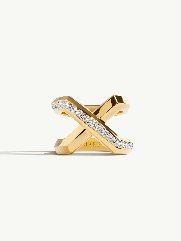 Women's Rings with Birthstones for a Personalized TouchExquis XL Infinity Ring With Pavé-Set Brilliant White Diamonds In 18K Yellow Gold Women's Rings with Birthstones for a Personalized TouchExquis XL Infinity Ring With Pavé-Set Brilliant White Diamonds In 18K Yellow Gold
