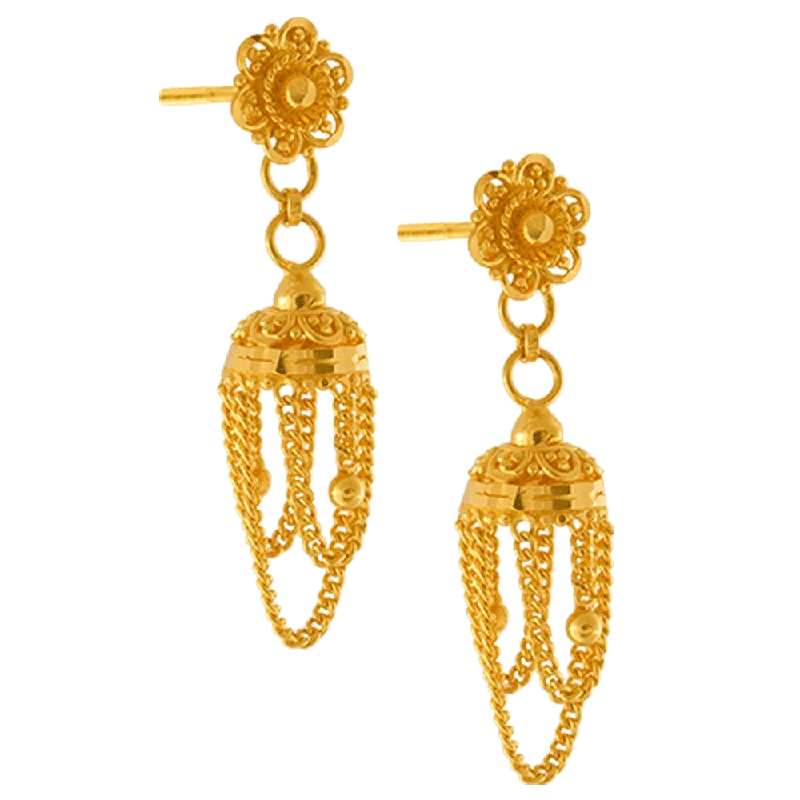 Signature - Design Women's Diamond Rings with a Brand - Specific Pattern and High - Quality Diamonds22KT Yellow Gold Jhumki Earrings For Women Signature - Design Women's Diamond Rings with a Brand - Specific Pattern and High - Quality Diamonds22KT Yellow Gold Jhumki Earrings For Women