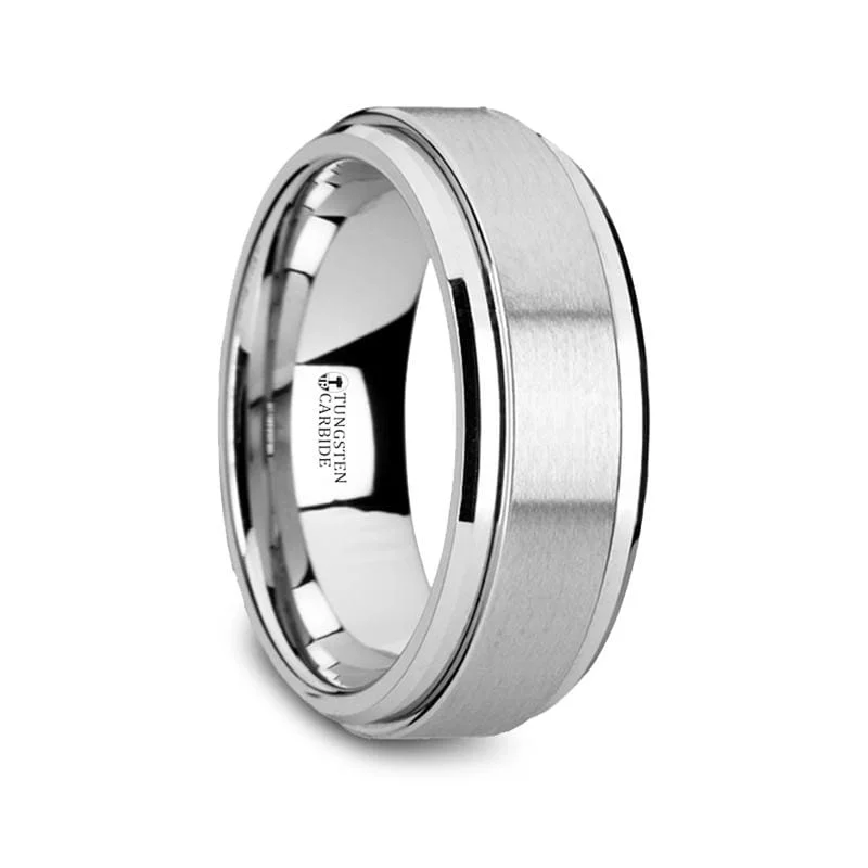 Men's hematite - ring for a metallic gray lusterREVOLUTION Tungsten Carbide Spinner Ring Spinning Wedding Band Men's hematite - ring for a metallic gray lusterREVOLUTION Tungsten Carbide Spinner Ring Spinning Wedding Band