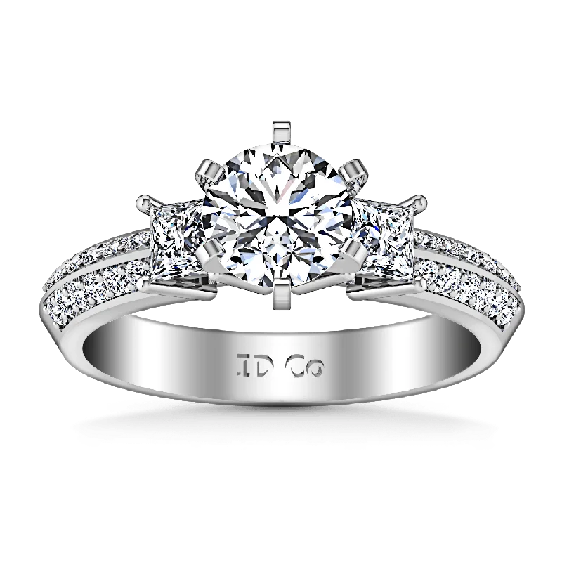 Women's Infinity Symbol Rings in Rose Gold for a Romantic TouchRound Diamond Three Stone Engagement Ring Ivana 14K White Gold Women's Infinity Symbol Rings in Rose Gold for a Romantic TouchRound Diamond Three Stone Engagement Ring Ivana 14K White Gold