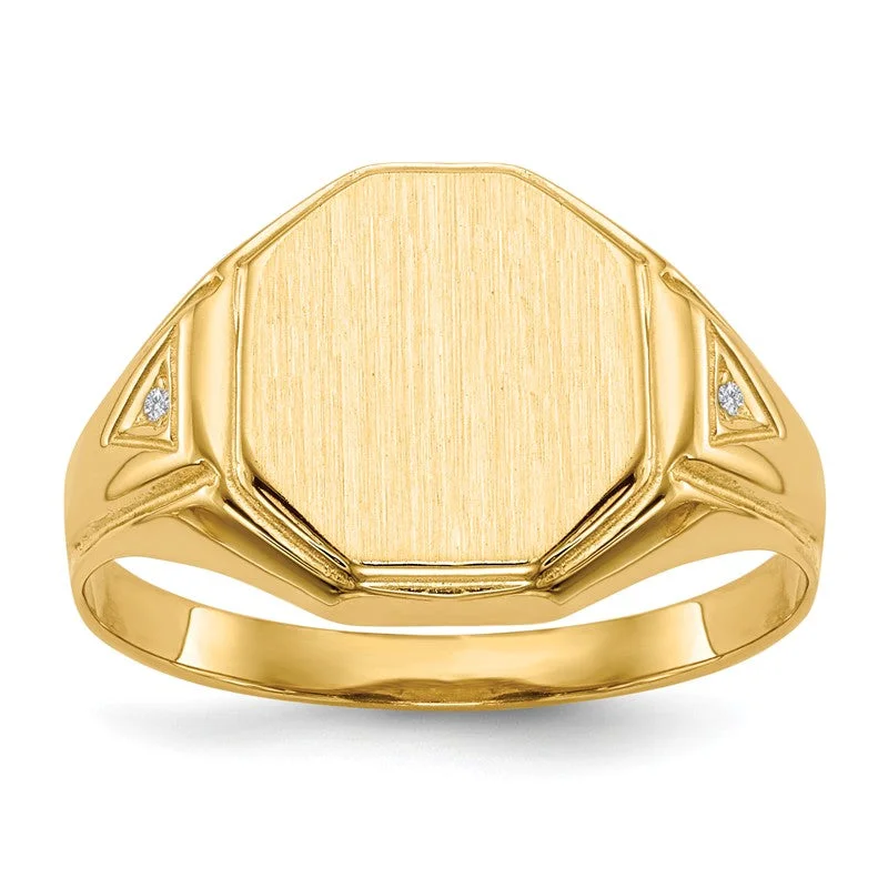 Men's meteorite - inlay rings for a cosmic touch14k Yellow Gold Diamond Accented Signet Ring (Mens Sizes) Men's meteorite - inlay rings for a cosmic touch14k Yellow Gold Diamond Accented Signet Ring (Mens Sizes)