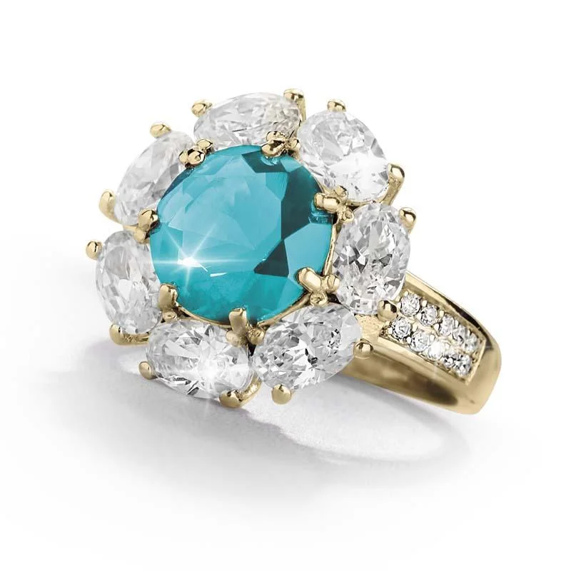 Women's Rings with Hidden Compartments for Secret KeepsakesGlacial Cluster Ring