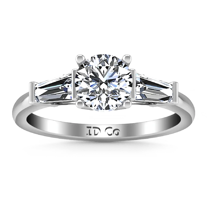 Women's Rings with Hidden Compartments for Secret KeepsakesRound Diamond Three Stone Engagement Ring Jenna 14K White Gold Women's Rings with Hidden Compartments for Secret KeepsakesRound Diamond Three Stone Engagement Ring Jenna 14K White Gold